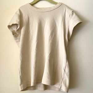 cream colored brandy melville cropped shirt. worn twice. great condition.